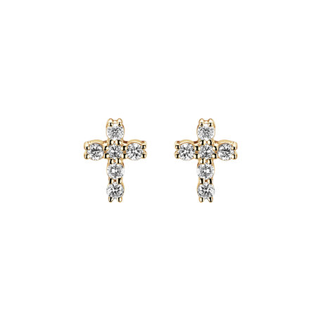 Diamond earrings Cross