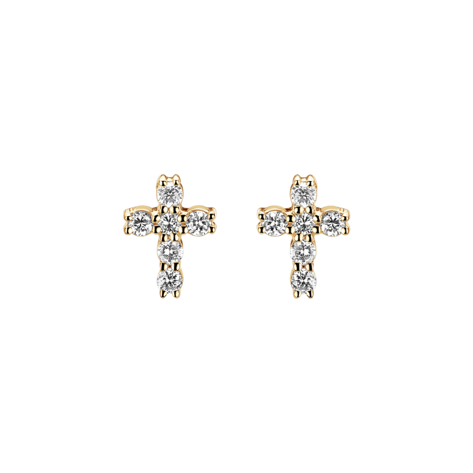 Diamond earrings Cross