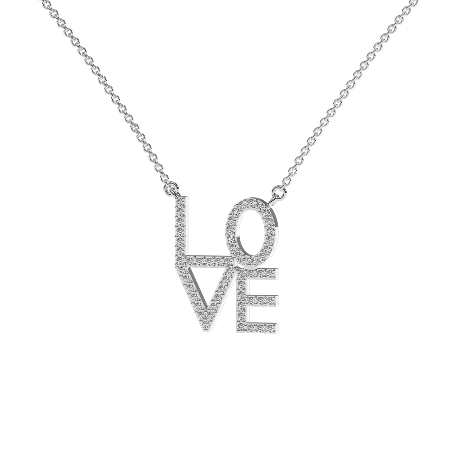 Diamond necklace Love