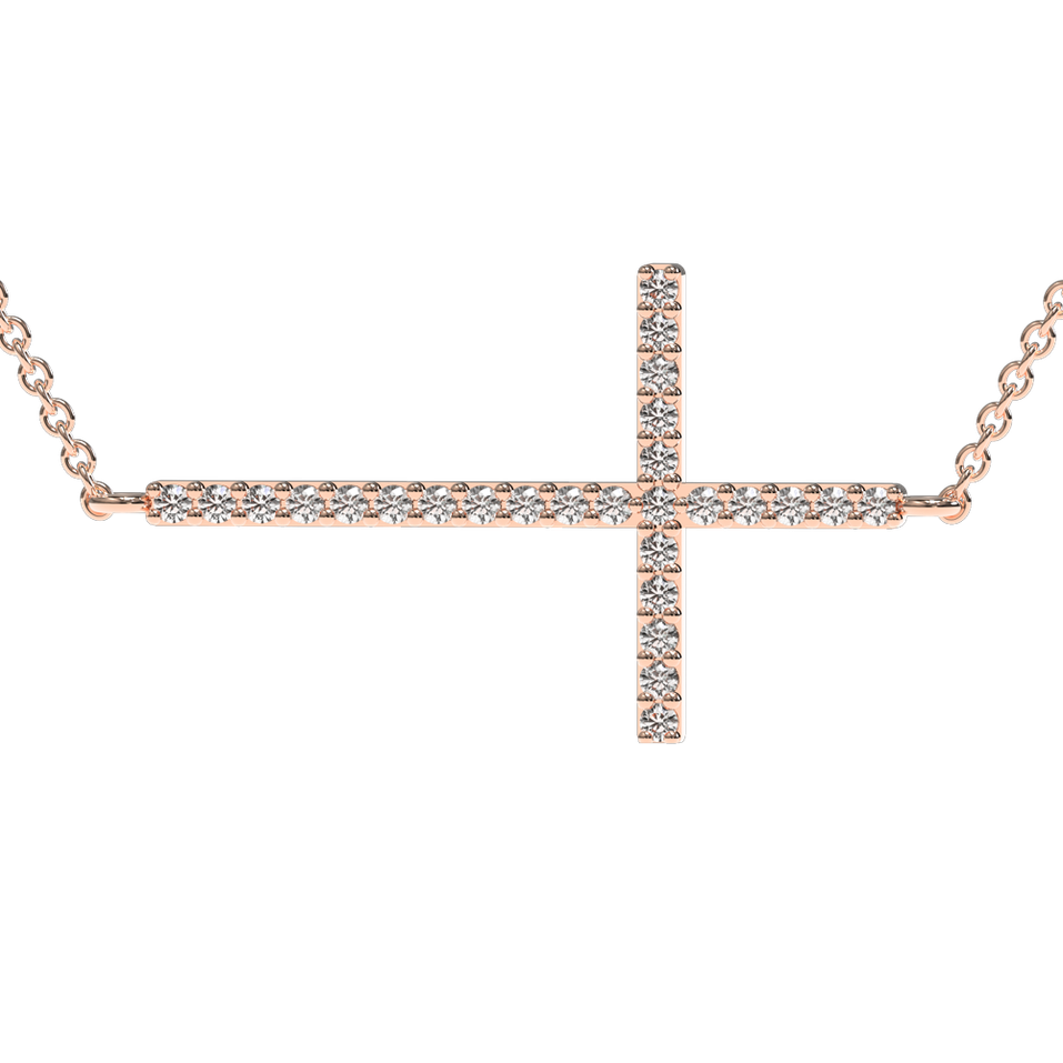 Diamond necklace Cross