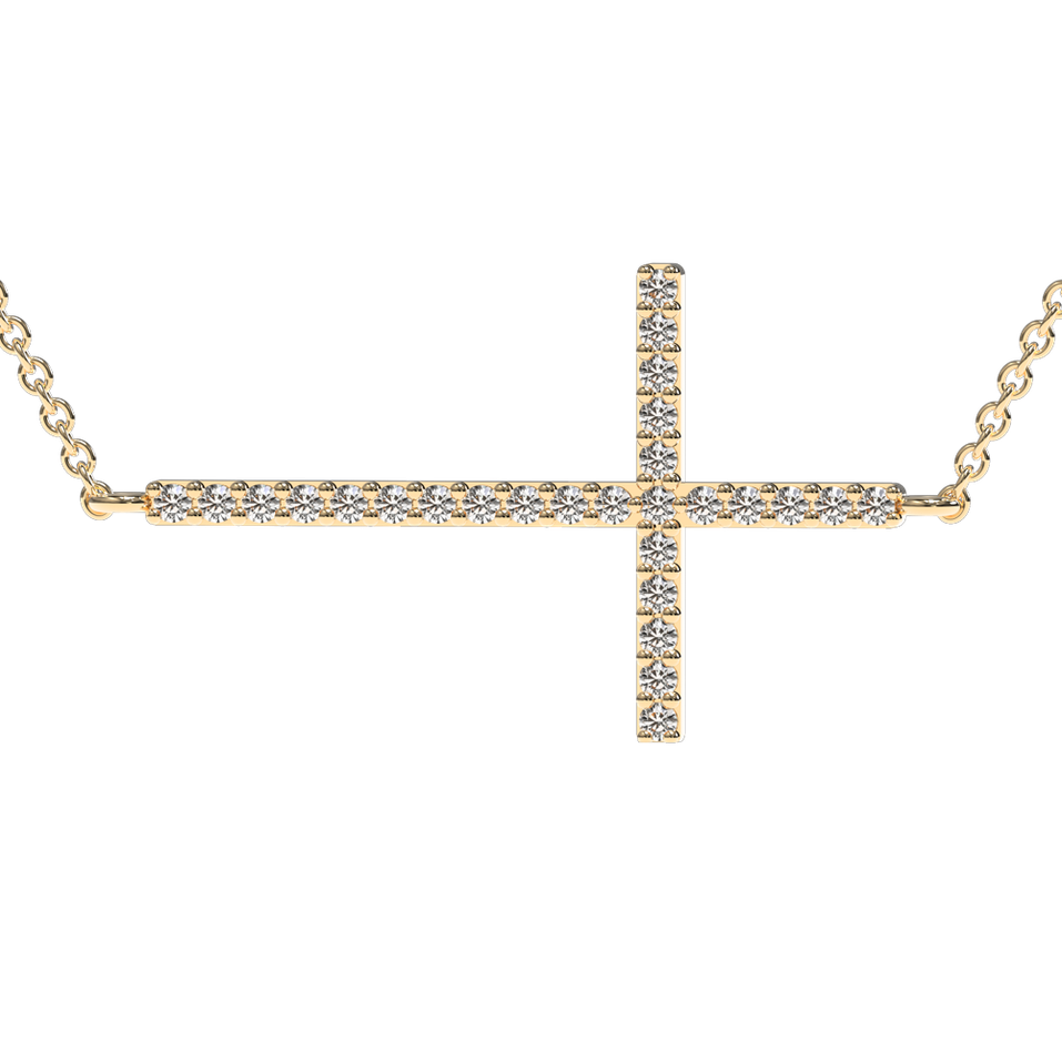 Diamond necklace Cross