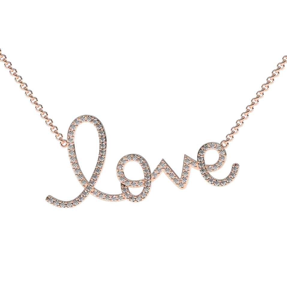 Diamond necklace Love