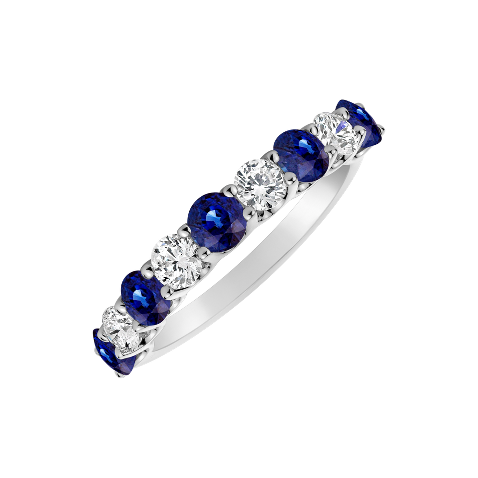 Diamond ring with Sapphire Galaxy