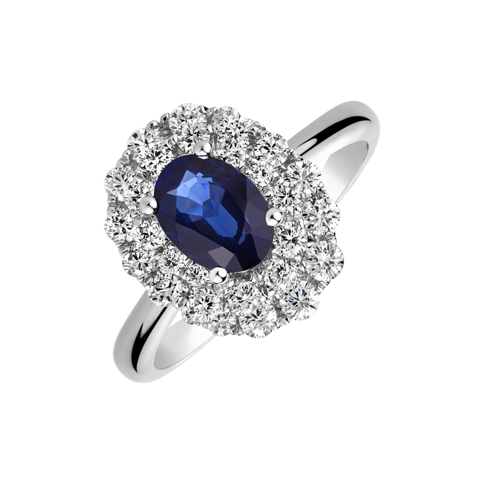 Diamond ring with Sapphire Sapphire Sin