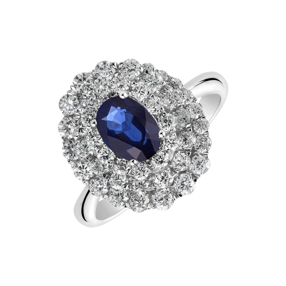 Diamond ring with Sapphire Sapphire Majesty