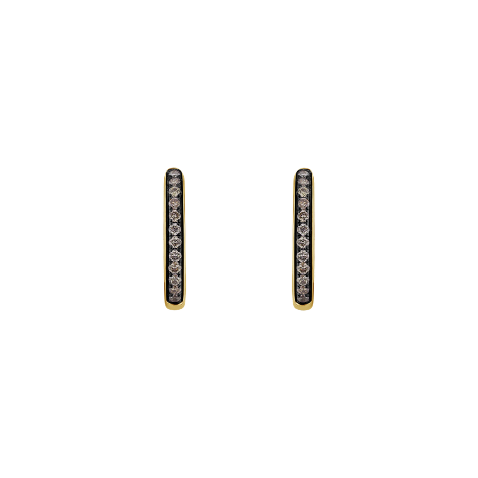 Earrings with brown diamonds Moon Opium