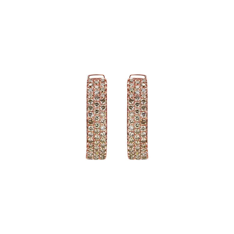 Earrings with brown diamonds Seraph Waterfall