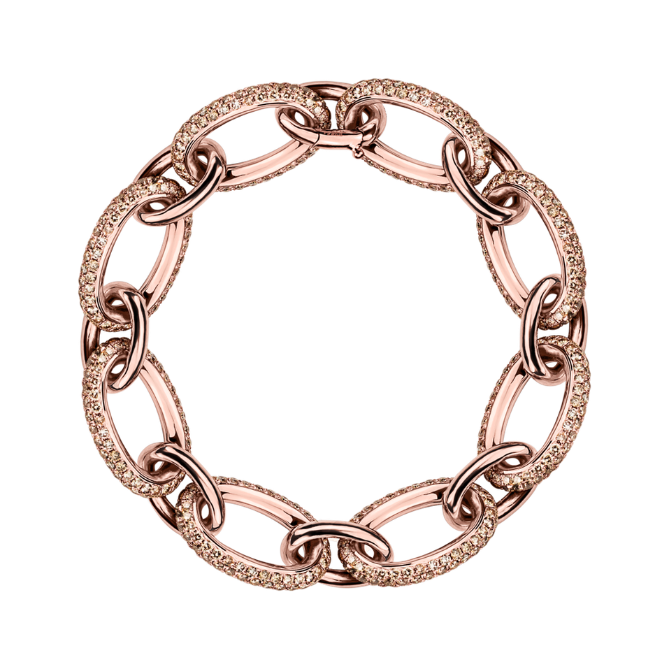 18ct rose gold bracelet with brown diamond Pompous Gem