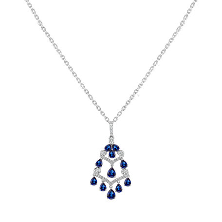 Diamond pendant with Sapphire Schafer