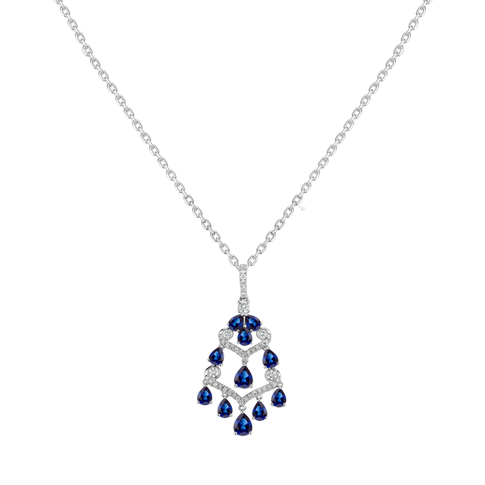 Diamond pendant with Sapphire Schafer