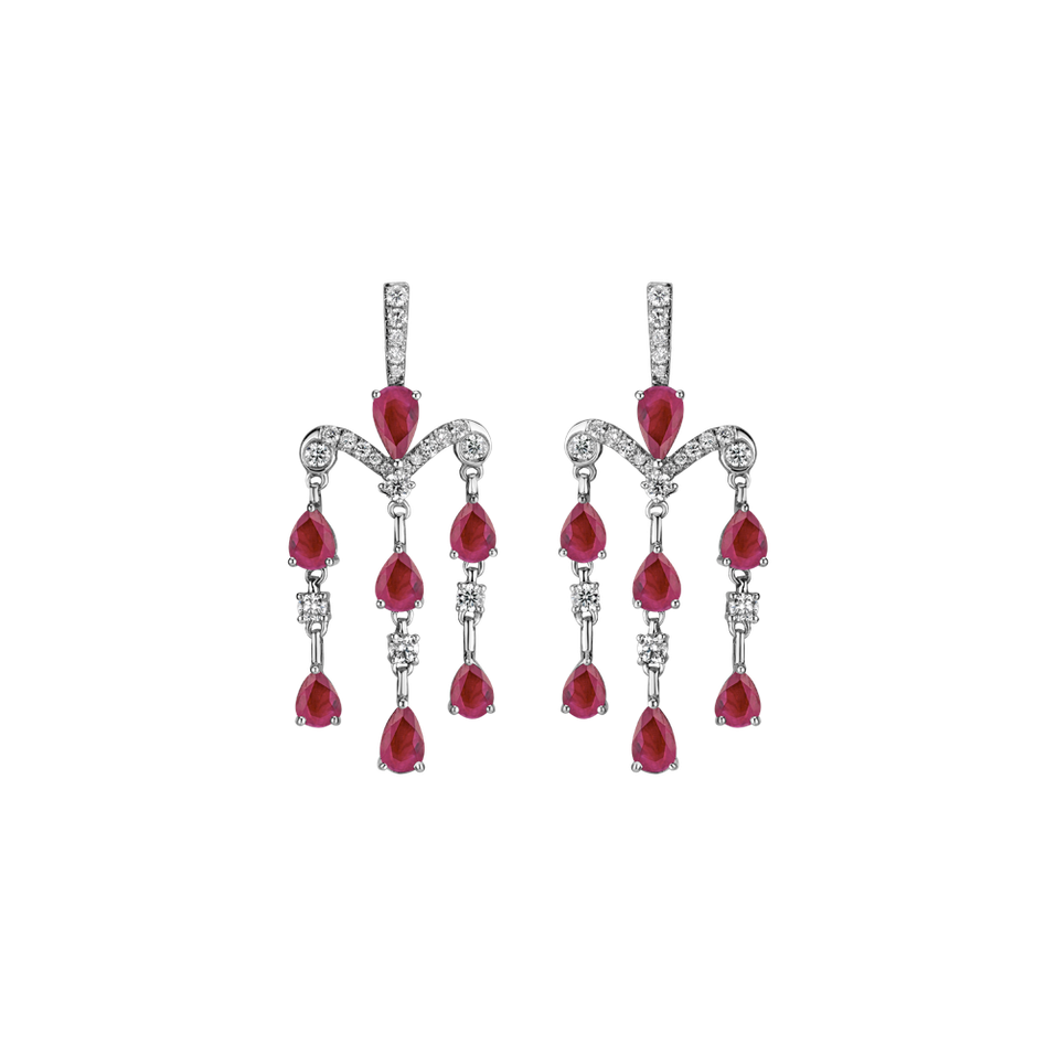 Diamond earrings and Ruby Phocles