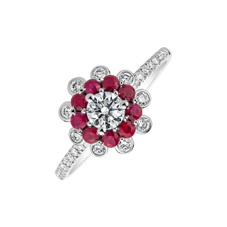 Diamond ring with Ruby Adalynn