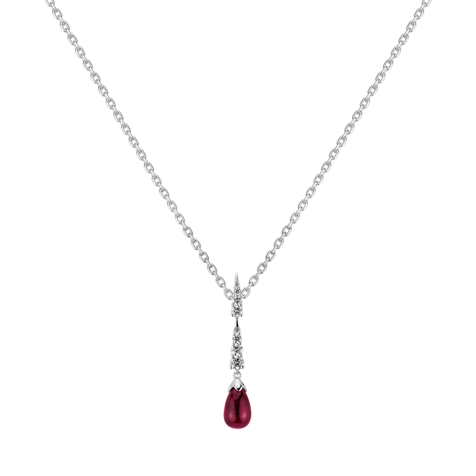 Diamond pendant with Turmalinem Drop Story