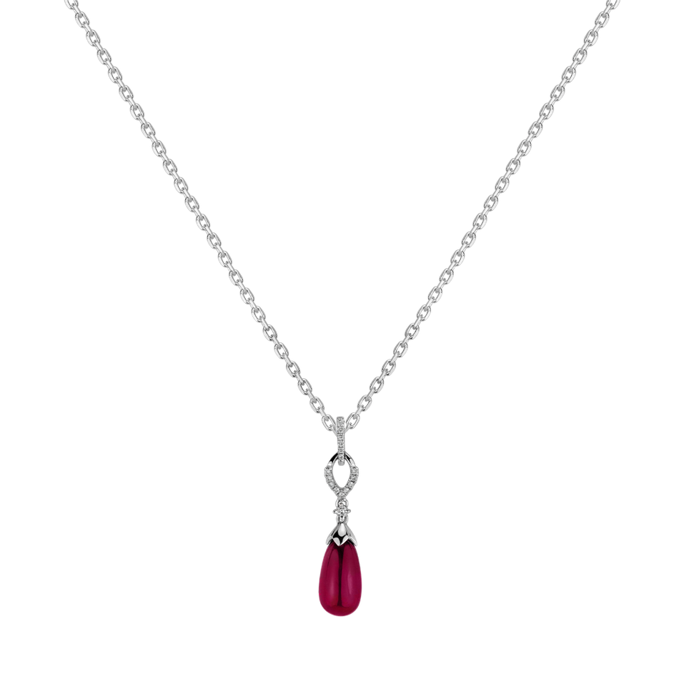 Diamond pendant with Turmalinem Drop Moment