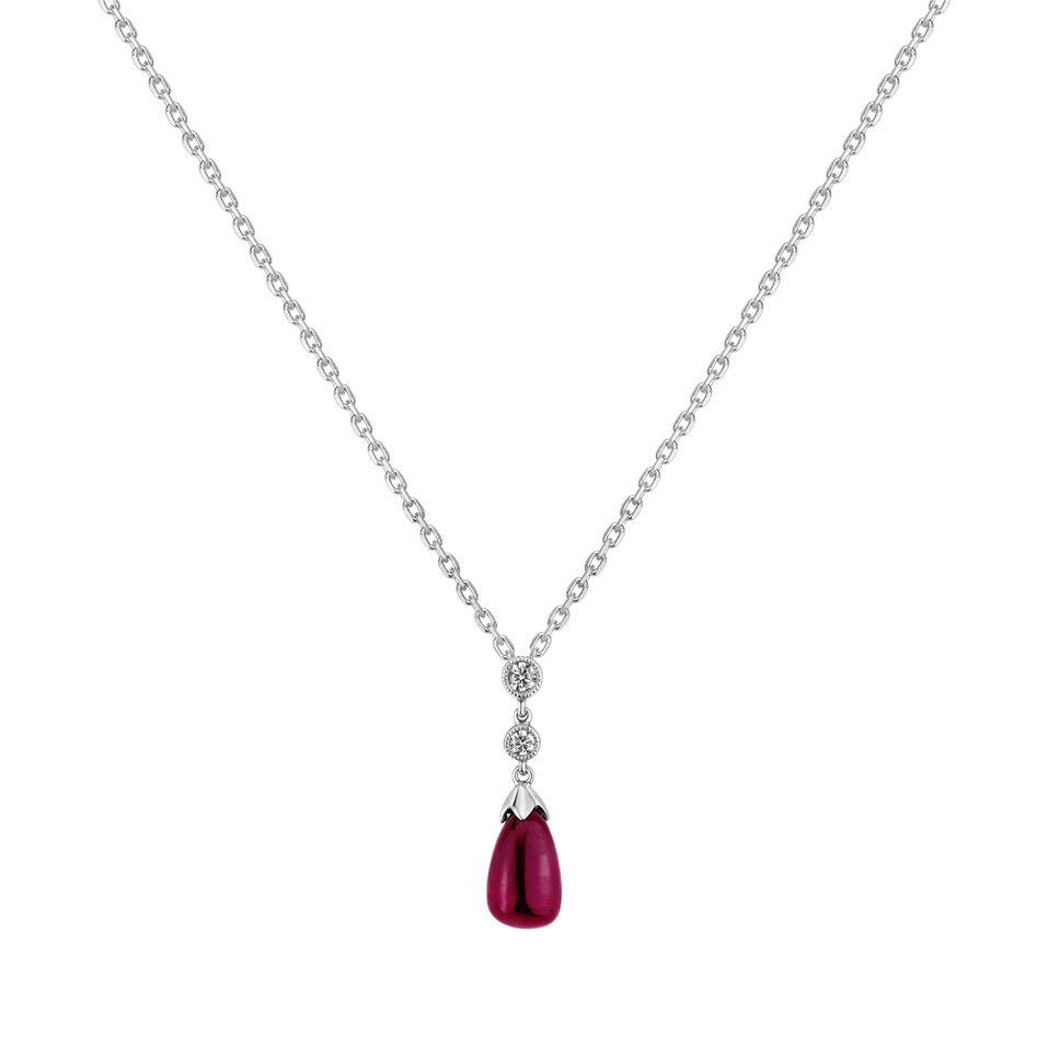 Diamond pendant with Turmalinem Drop Planet