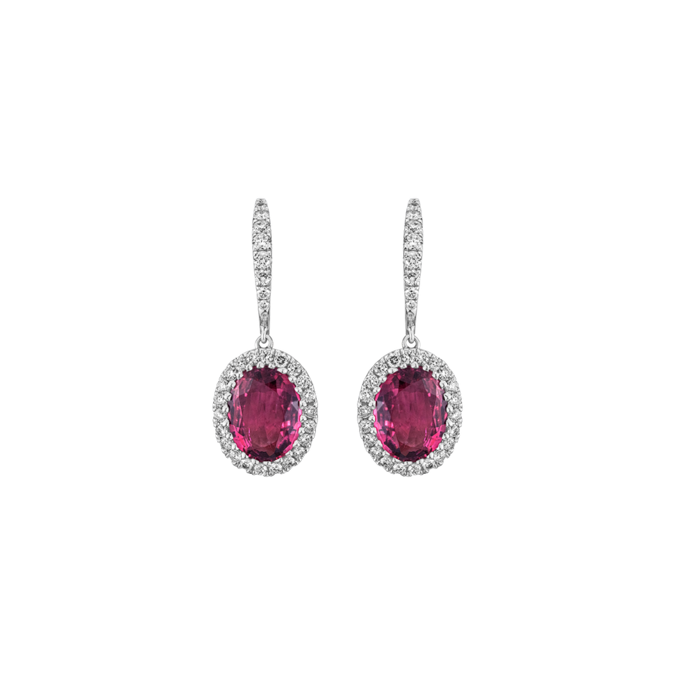 Diamond earrings with Tourmaline Sweet Charm