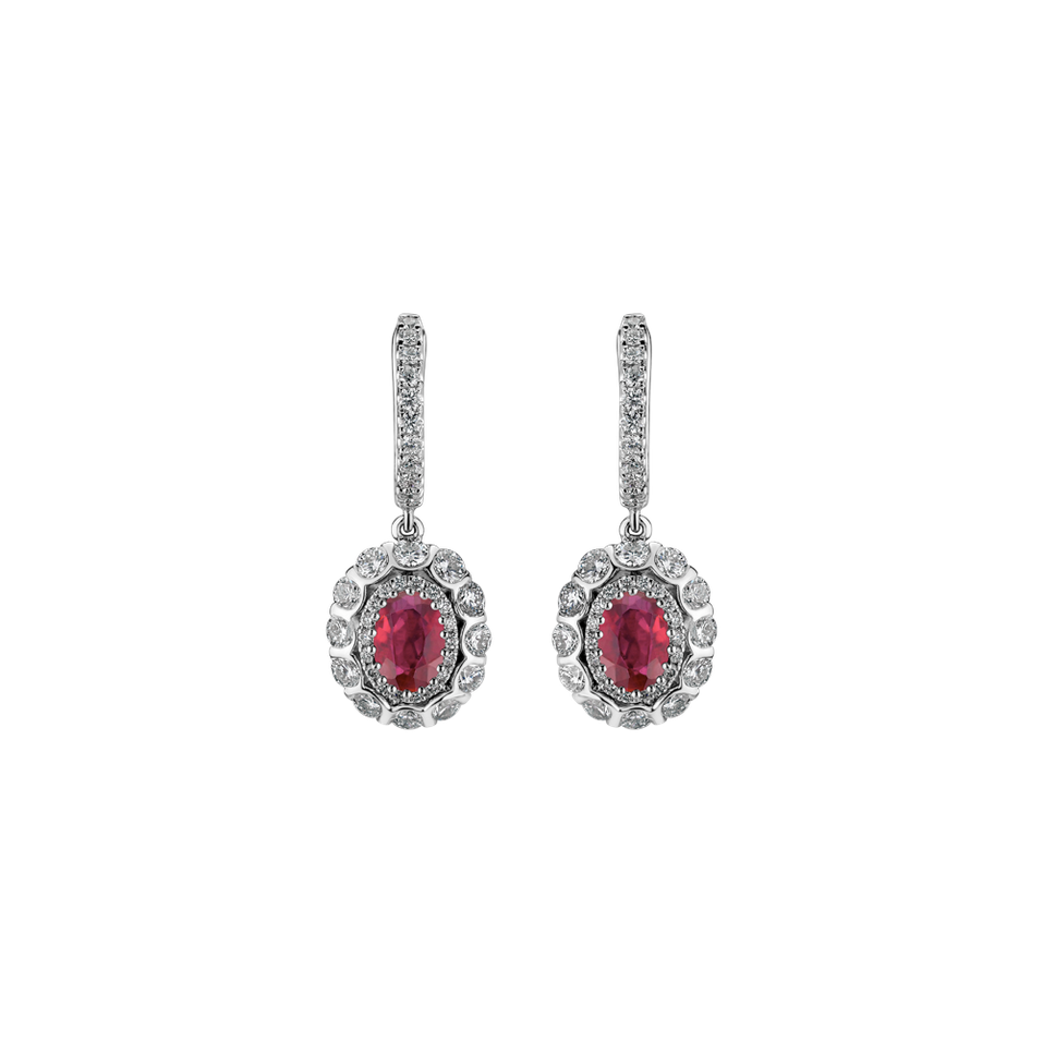 Diamond earrings with Ruby Darenis