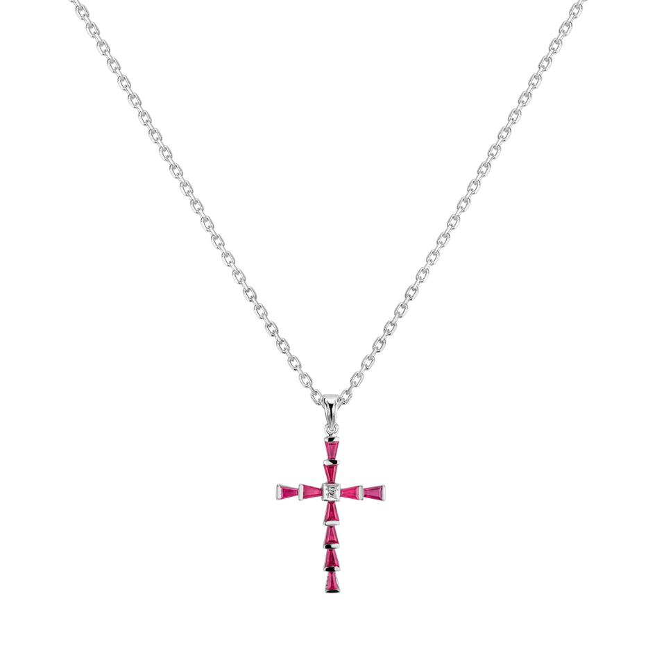 Diamond pendant with Ruby Cross of Hope