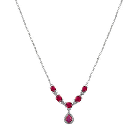 Diamond necklace with Ruby Royal Treasure