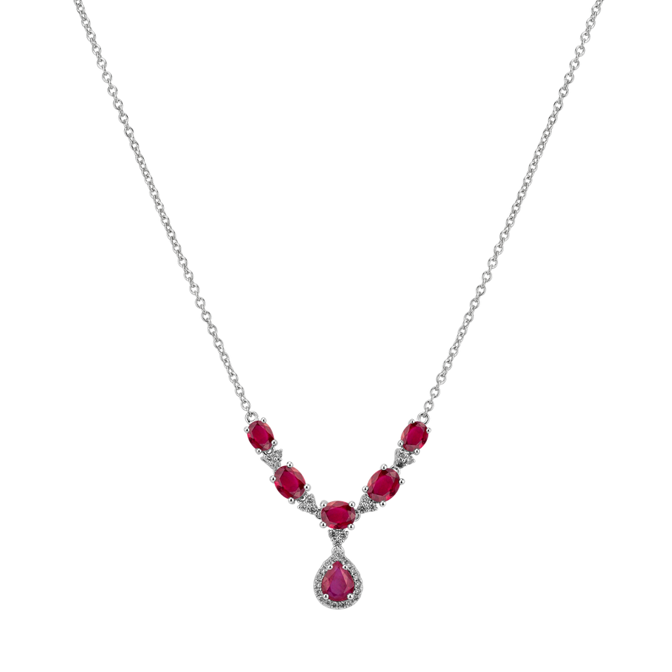 Diamond necklace with Ruby Royal Treasure