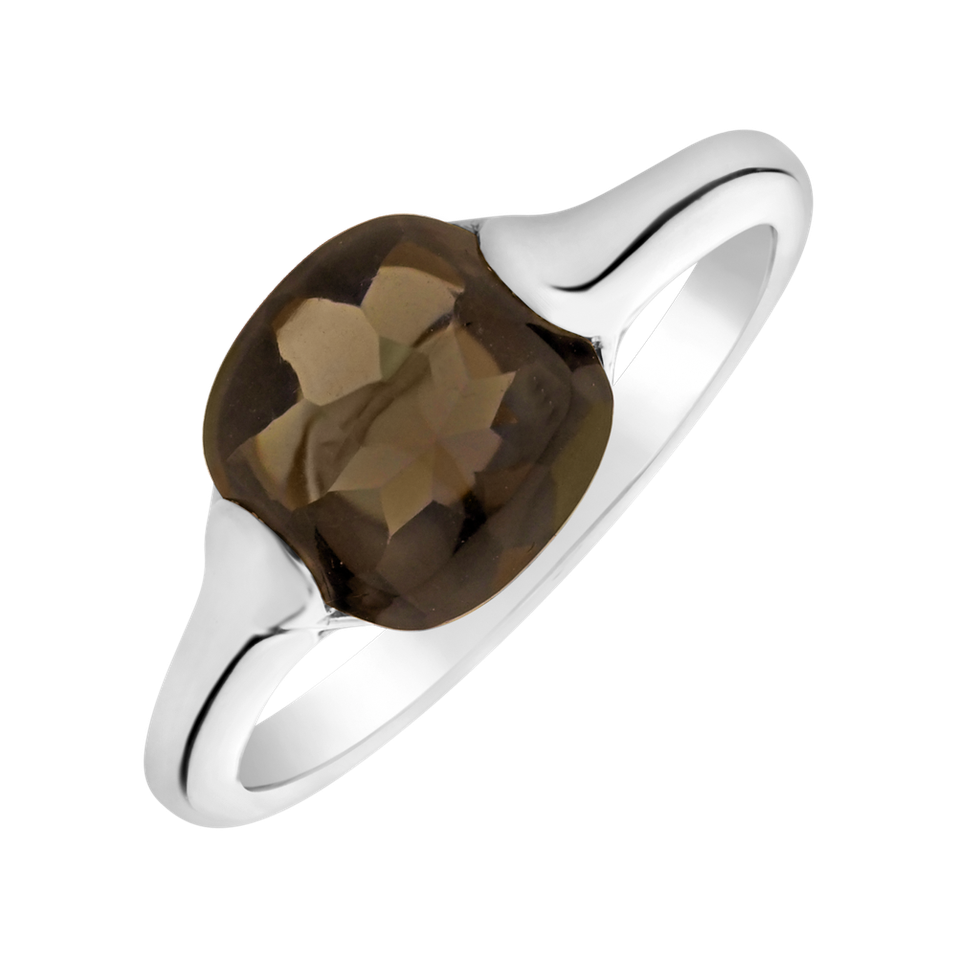 Ring with Smoky Quartz Bonbon