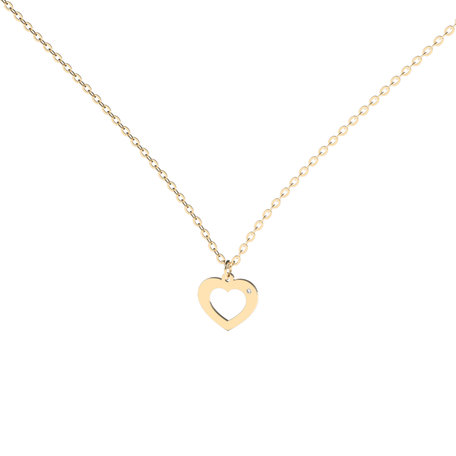 Diamond necklace Two Hearts