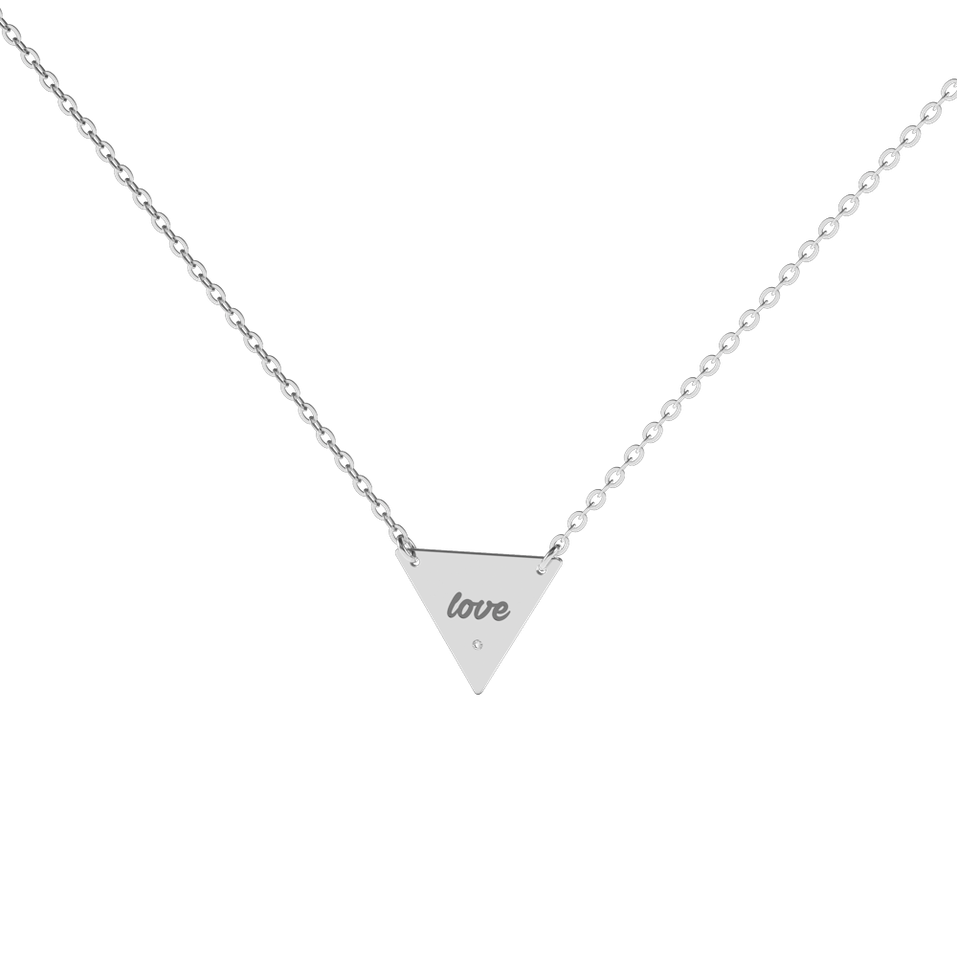 Diamond necklace Triangle Love