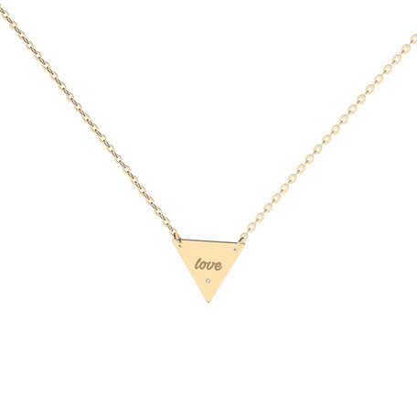 Diamond necklace Triangle Love