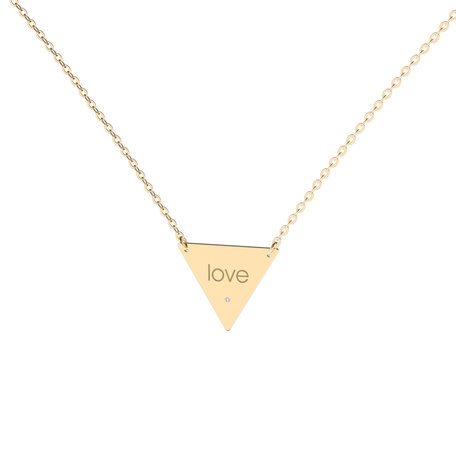 Diamond necklace Triangle Love