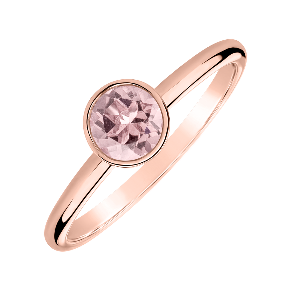 Ring with Rose Quartz Bonbon