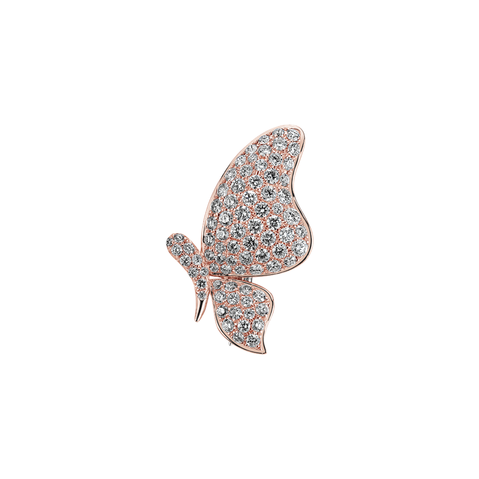 Diamond brooch Pompous Wings