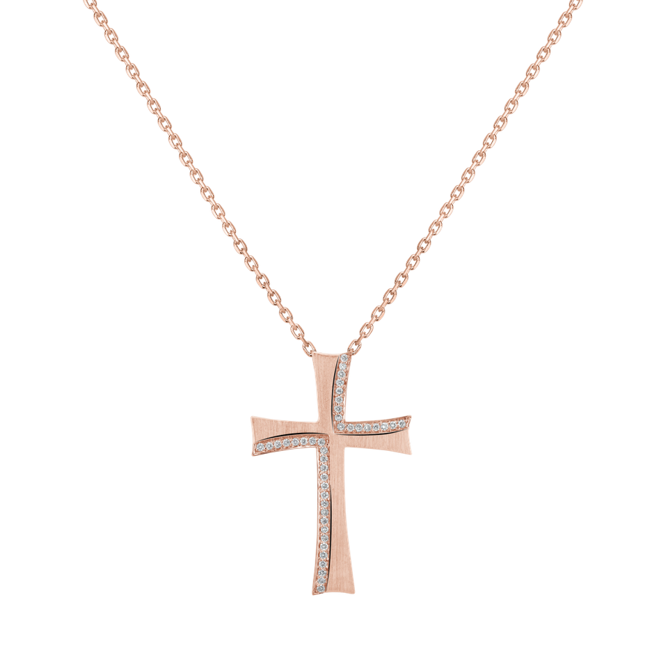 Diamond pendant Rose Cross