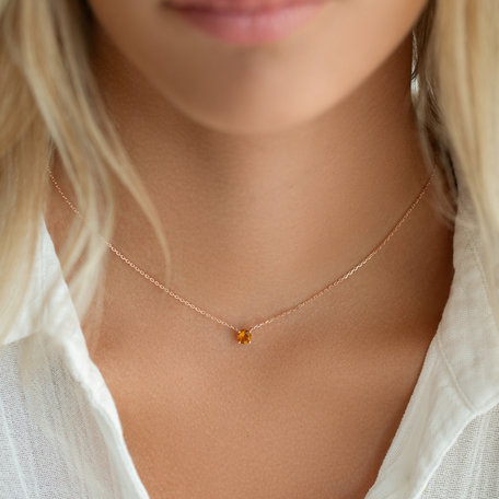 Necklace with Citrine Lucky Glance