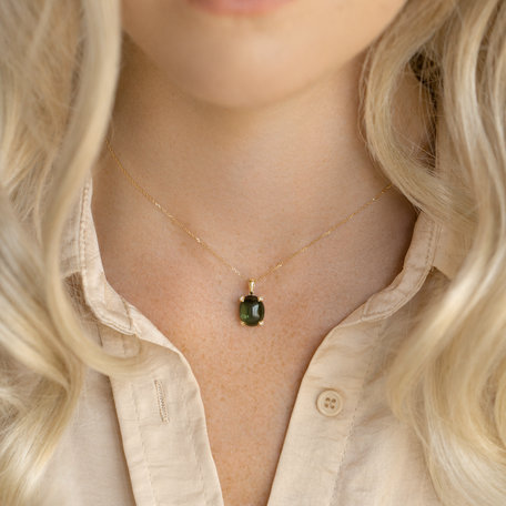 Diamond pendant with Tourmaline Claire