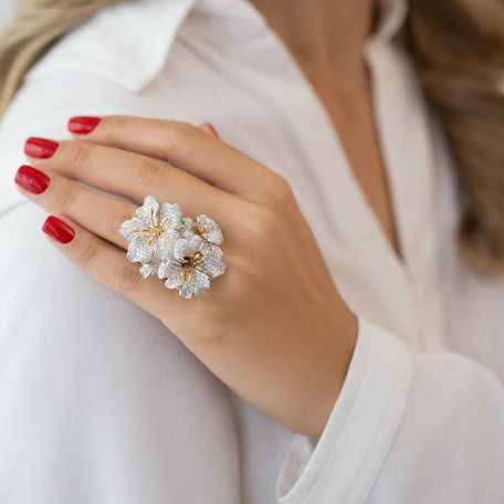 Diamond ring and Garnet Hyacinta