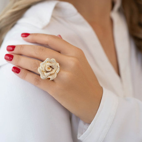 Diamond ring Sunshine Rose