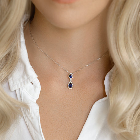 Diamond pendant with Tanzanite Personal Charm