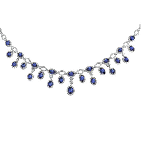 Diamond necklace with Sapphire Princess Fantasy