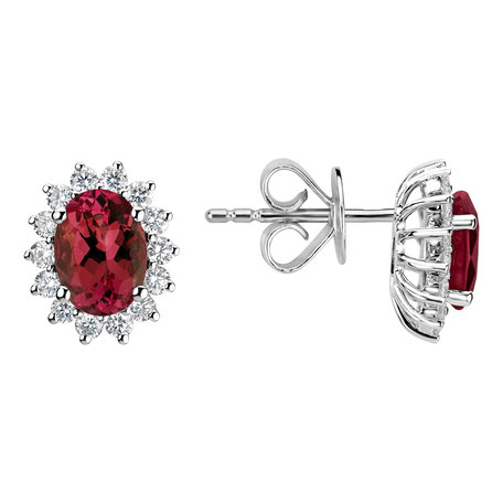 Diamond earrings with Ruby Princess Sparkle