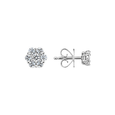 Diamond earrings Shiny Flower