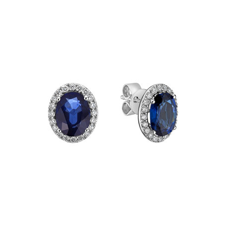 Diamond earrings with Sapphire Imperial Allegory