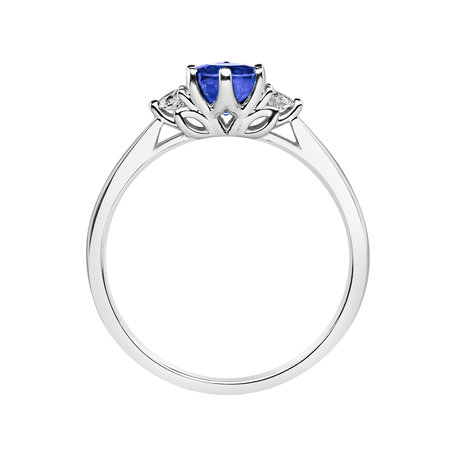 Diamond ring with Tanzanite Midnight Serenity