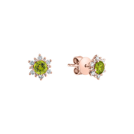 Diamond earrings with Peridot Fancy Fairytale