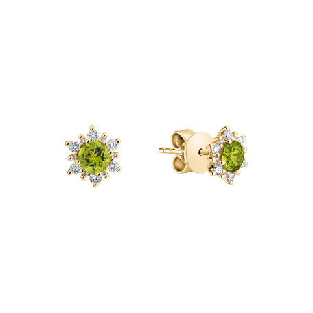 Diamond earrings with Peridot Fancy Fairytale