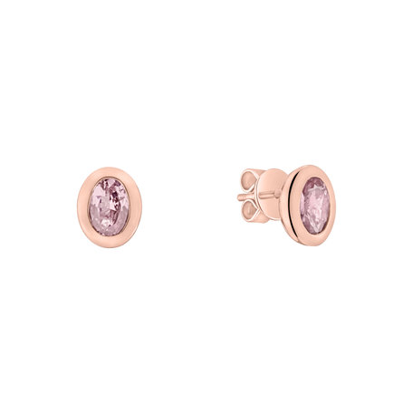 Earrings with Rose Quartz Sweet Candy