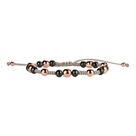 Bracelet with black diamonds Beige Mirror