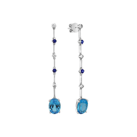 Diamond earrings, Topaz and Sapphire Conservative Possibility