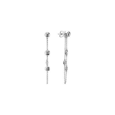 14ct white gold diamond earrings Diamond earrings Drops Waterfall