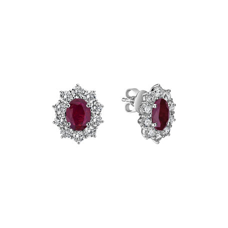 Diamond earrings with Ruby Moon Witchery