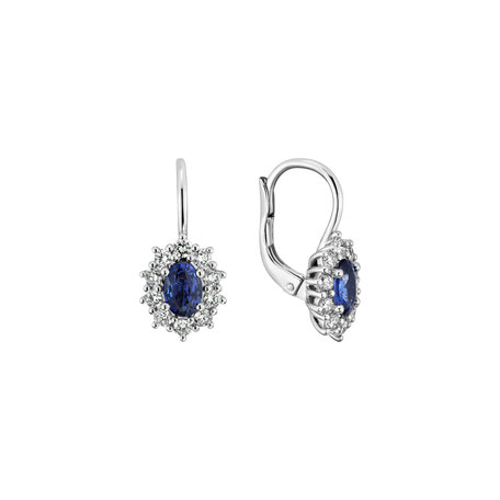 14ct white gold diamond earrings with Sapphire Moon Witchery